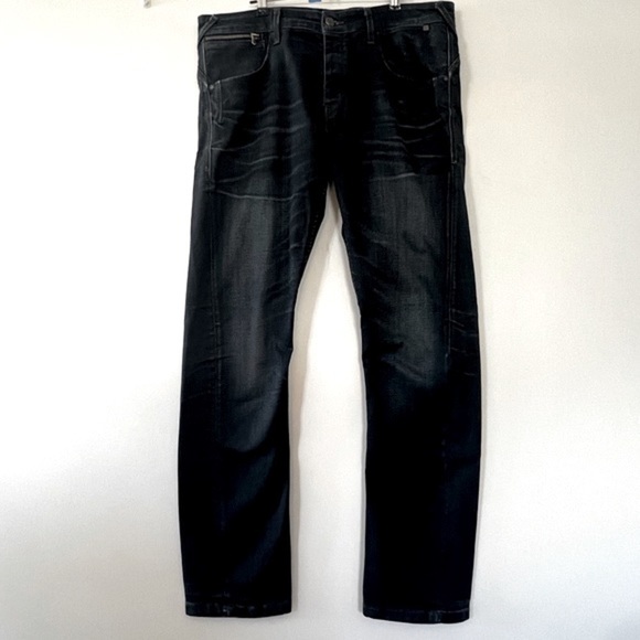 Jack and Jones Nick regular fit black jeans. - Picture 1 of 12